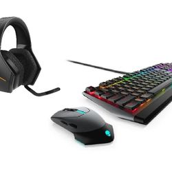 Alienware Mechanical Backlit Gaming Keyboard, Wired Gaming Mouse, and  Alienware Wireless Gaming Headset   - AW510K, AW610 and AW988 