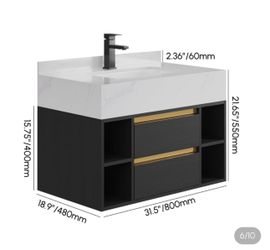 Wall mounted bathroom vanity new in box!