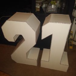3D giant #21 or #12..  36" In Height