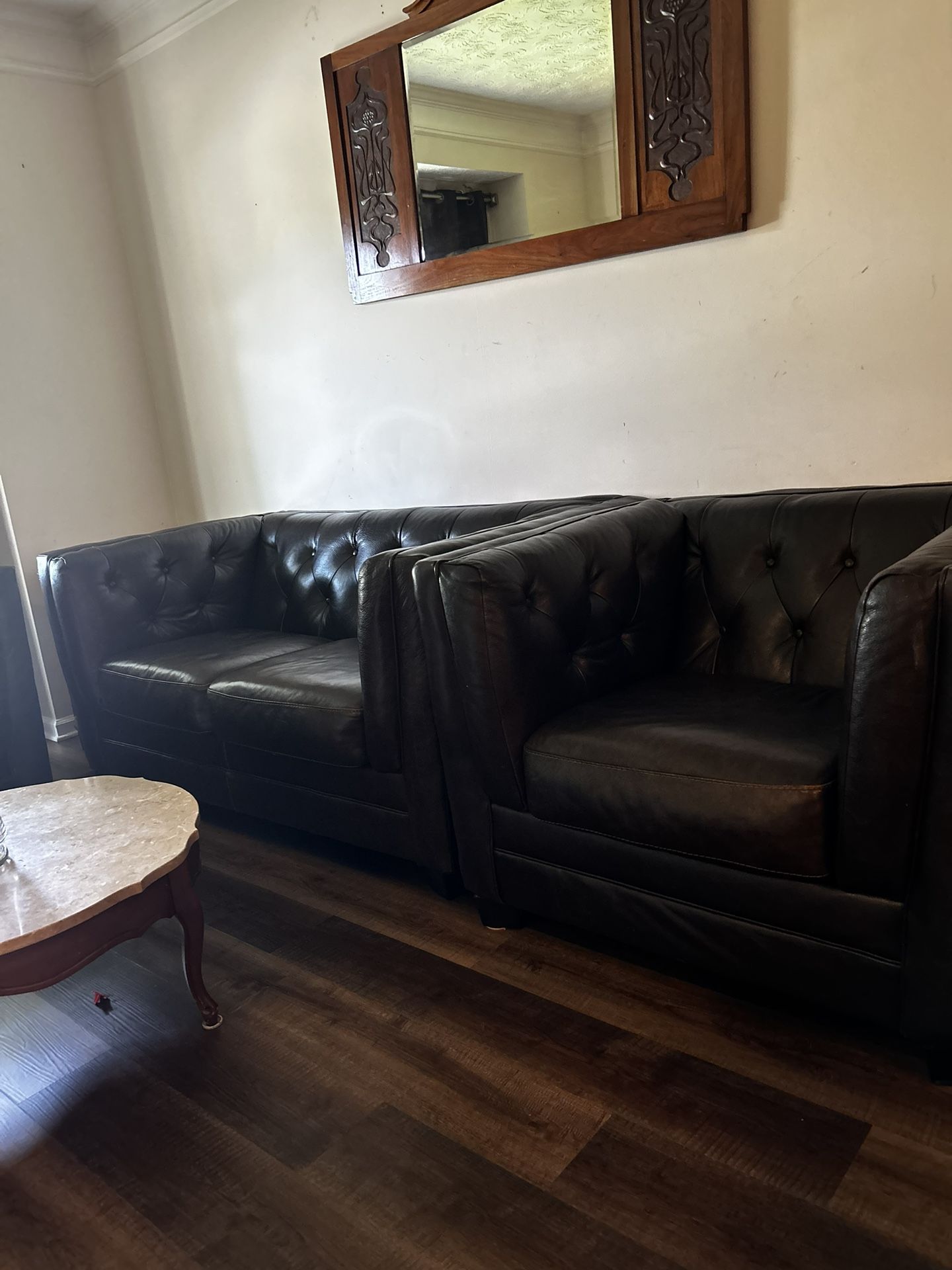 Elegant Living Room Furniture Set – Sofas, Tables & mirror $900