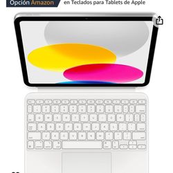 Apple Magic Keyboard Folio: teclado y funda para iPad (10ª generación), diseño desmontable de dos piezas que se fija magnéticamente, trackpad integrad