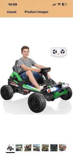 24V Ride On Toys for Big Kids 3-12, Enhanced Metal Frame, 150 Lbs, Green