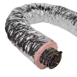 Master Flow 4 in. x 25 ft. Insulated Flexible Duct R8 Silver Jacket