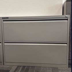 Two Drawer Locking Metal Lateral File Cabinet