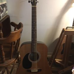 Left Handed Johnson Acoustic Guitar 