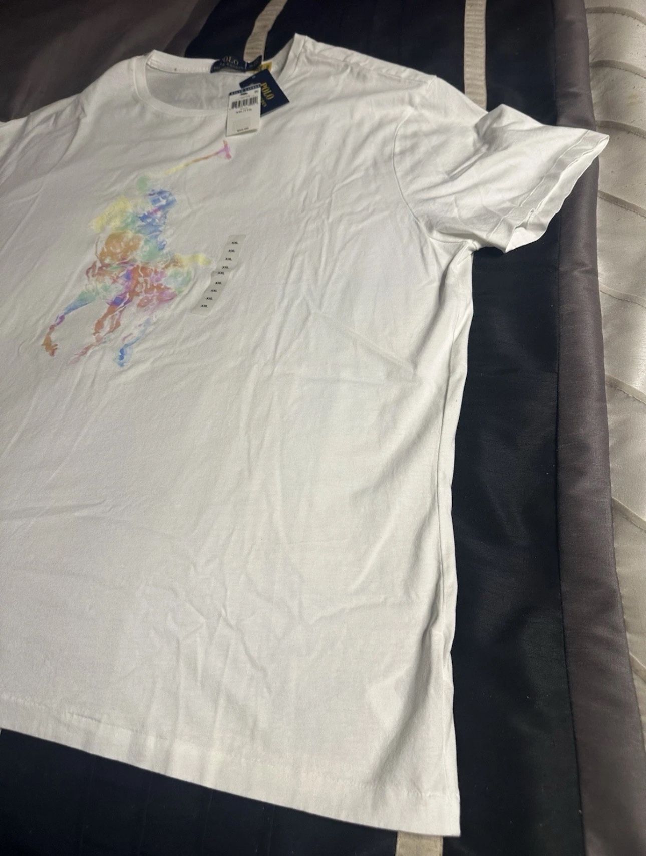 Polo Ralph Lauren Men's Big Pony Graphic White T-Shirt Size (XXL)