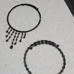 Black Beaded Necklaces