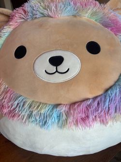 Large 24” Squishmallow Rainbow Lion – Clean & Excellent Condition