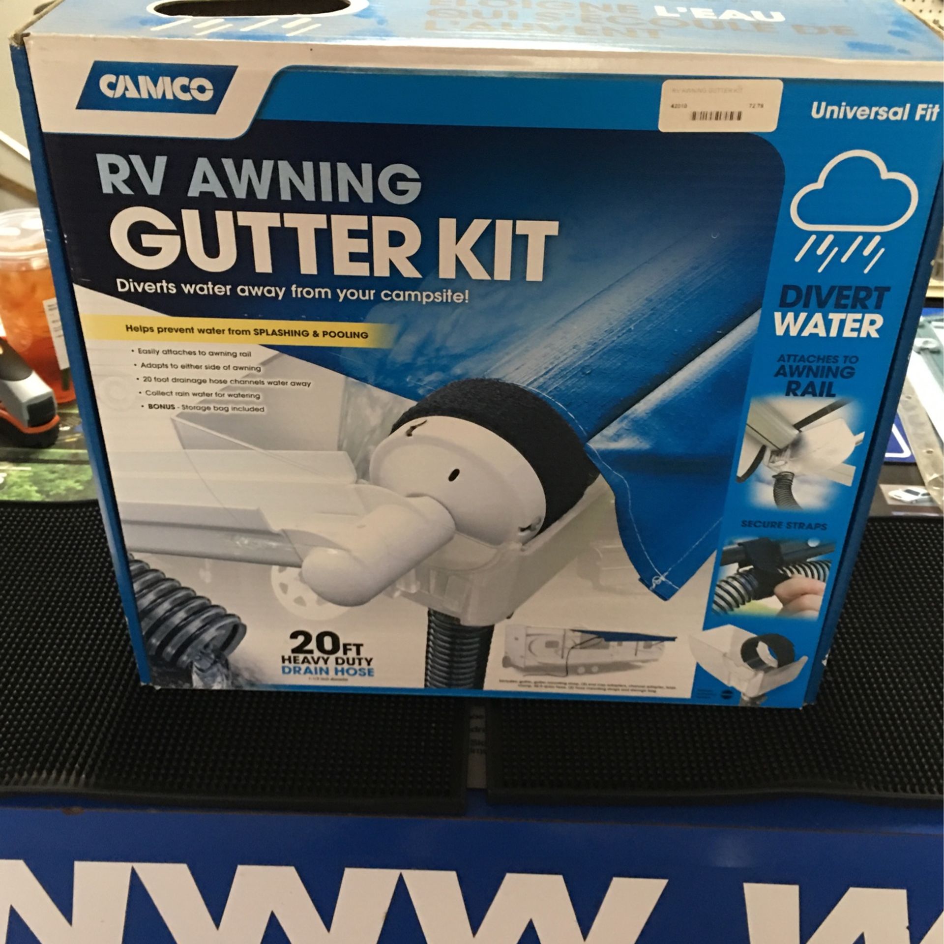Camco RV awning gutter kit keeps the rain away from your RV brand new universal fit