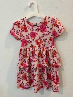 Girls Floral Tiered Dress