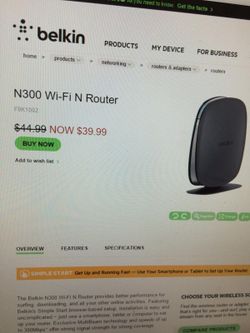 Belkin n300 wifi router. New in box