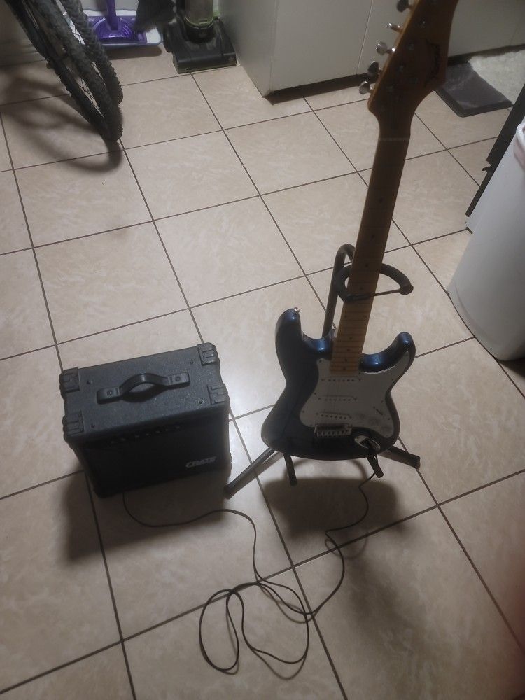 Nomad 6 String Electric Guitar And Crate Equalizer Amp