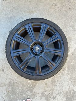 HRE Black 22 Inches Rims Wheels Rolls Royce Phantom With Pirelli Tires Set