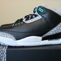 Jordan 3 Green Glow In Men's Size 11