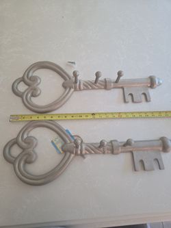 2 Towel Holders -Cast Metal