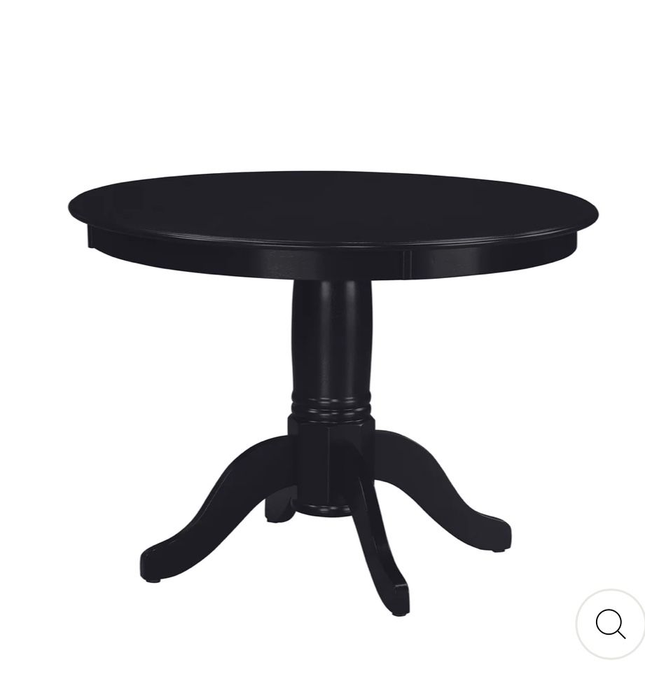 60’ Black Round Dining Table