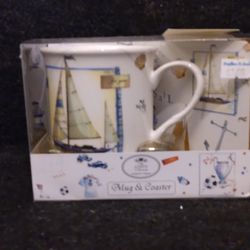 Sailboat Mug & Coaster 