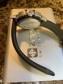 Zodiac ZMX -02 Men's “Racer” Stainless Steel Black Rubber Strap
