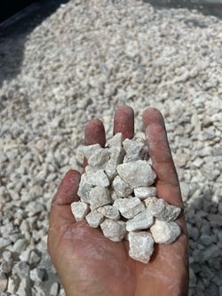 White gravel 3/4 grava blanca oro gold