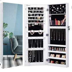 Jewelry Organizer with Mirror - Lockable