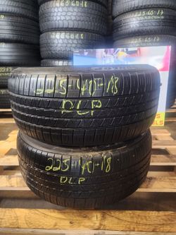 225 40R 18 USED TIRES DUNLOP SPORT 2254018 USED TIRES (PAIR) MOUNT BALANCE INCLUDED
