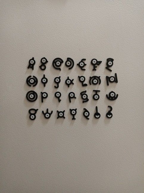 Pokemon Unknown Alphabet Fridge Magnets