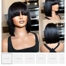 10 in Bob wig