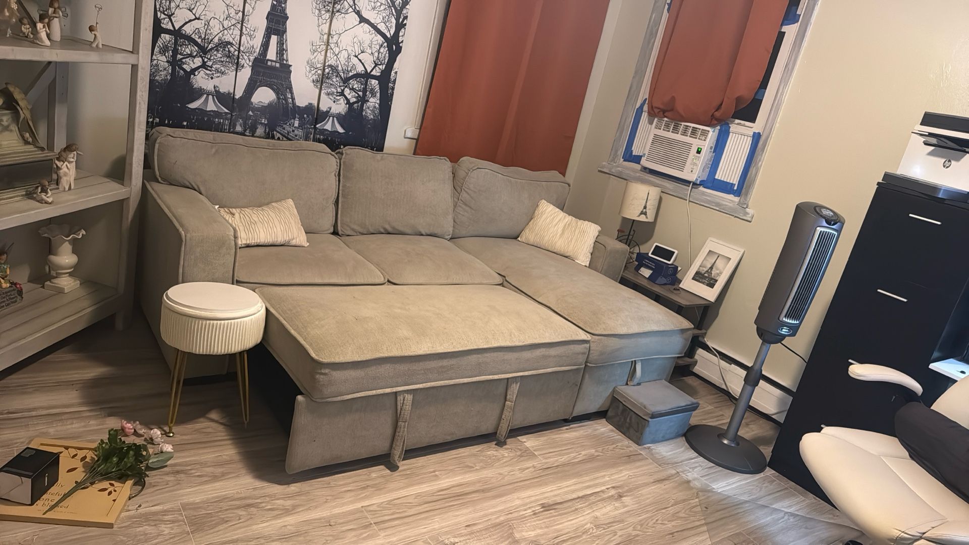 Sofa With Trundle Pop Up (queen) And Storage (Ashley)