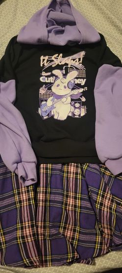 Girls 2 Piece Hoodie And Skirt