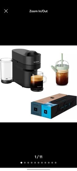 Nespresso Vertuo Pop+ Coffee Maker Espresso Machine 5 Cup Sizes Black