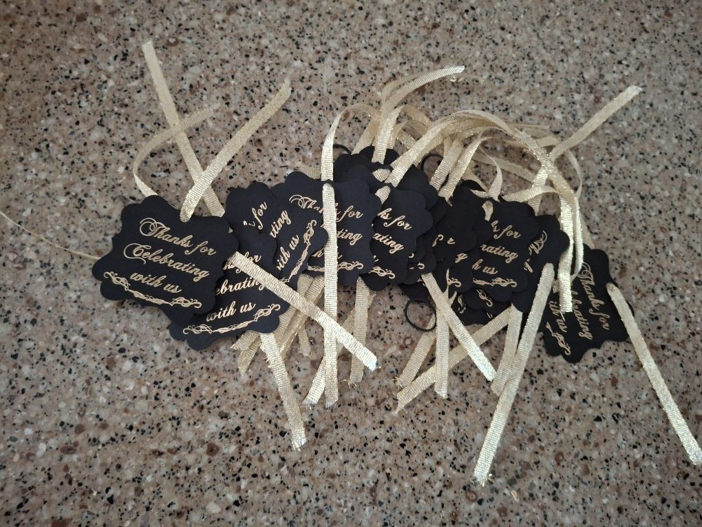 Thank YouTags W/Ribbon & Tulle Squares