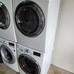 Kenmore Front Loading Washer And Stackable Gas Dryer Set 
