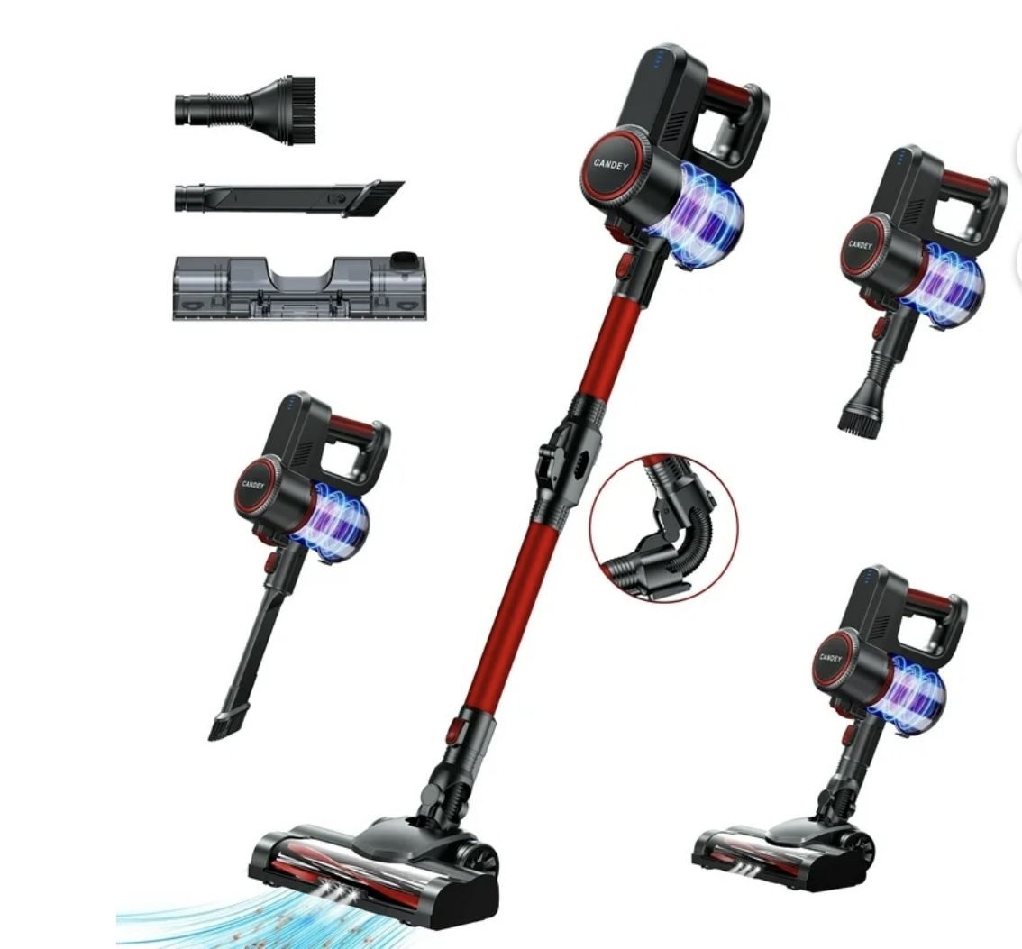 CANDEY Cordless Stick Vacuum Cleaner Wet/Dry Handheld Vacuum