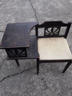 Cute! Antique phone table