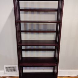 Dark wood bookcase/bookshelves (2)