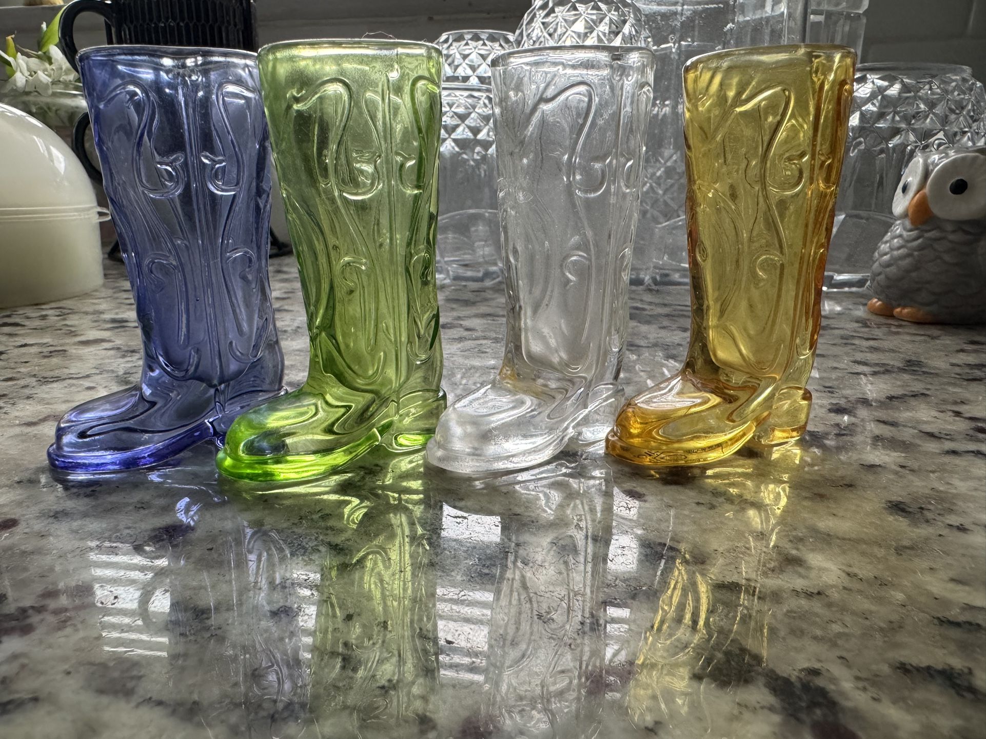 Western Cowboy Boot Shot Glasses