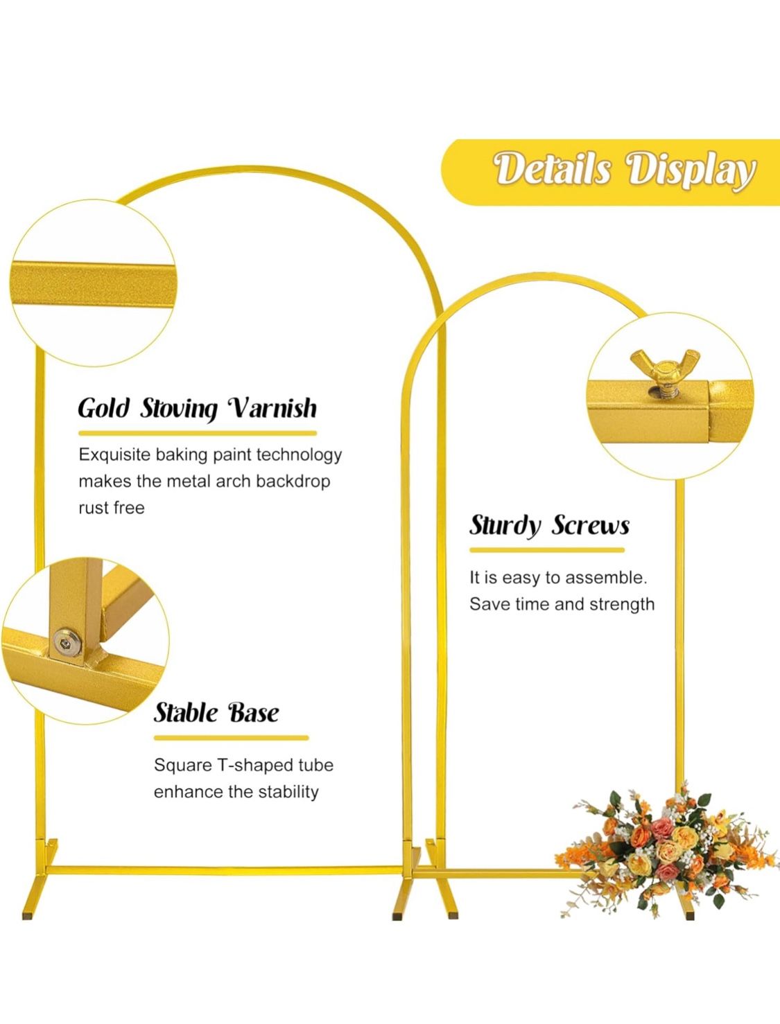 xL size arch 8FT tall and 6.6FT tall. Selling together. New in boxes