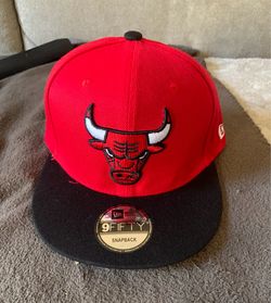 Chicago Bulls New Era 9Fifty Red & Black Basketball SnapBack Hat/Cap Brand New