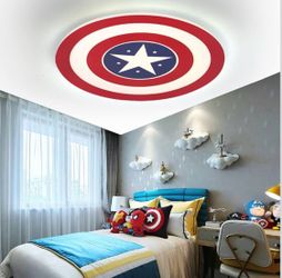 24inch Large Captain America Shield LED Ceiling Light with Remote, Dimmable