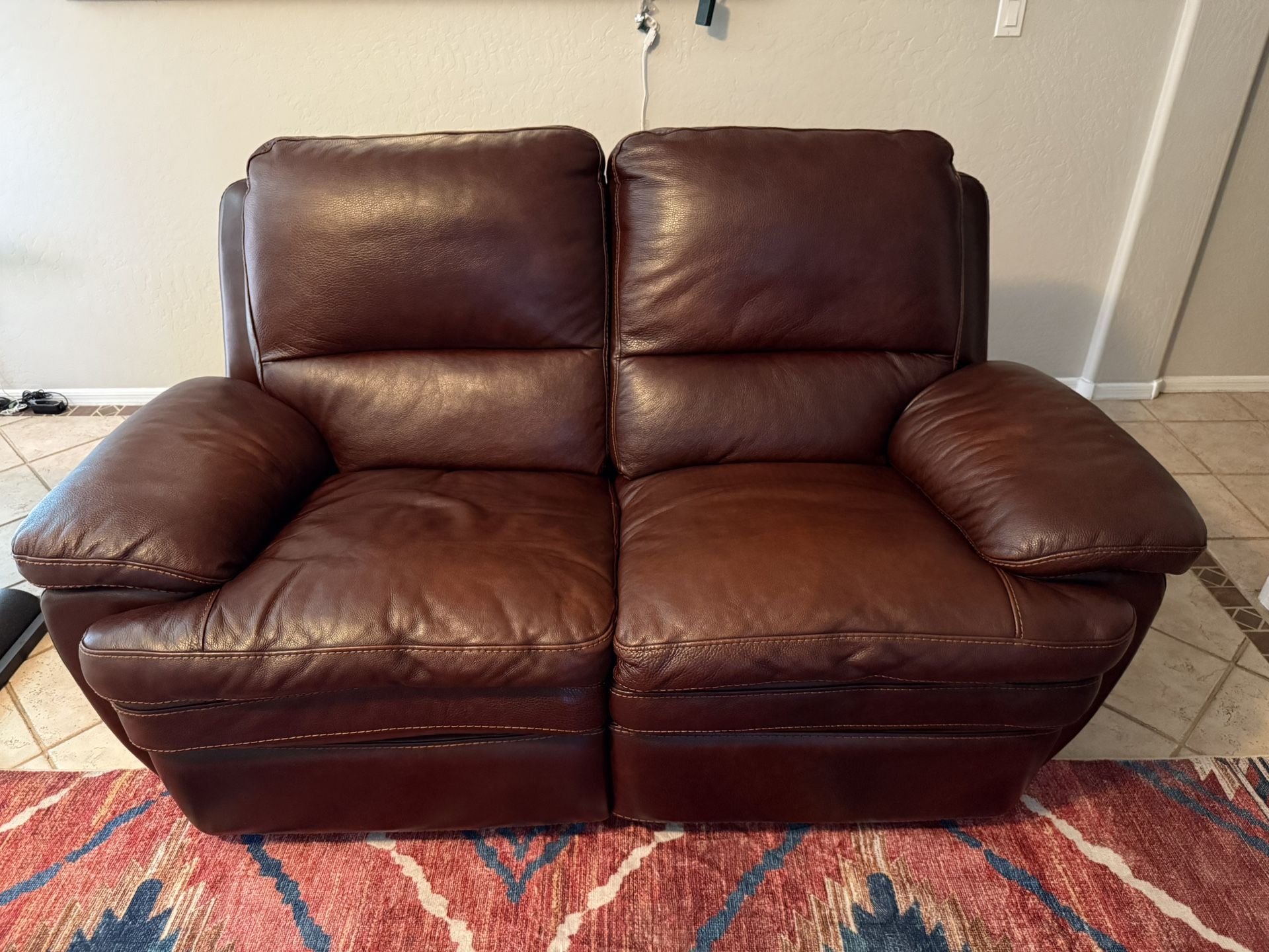 Leather Power Reclining Sofa Set