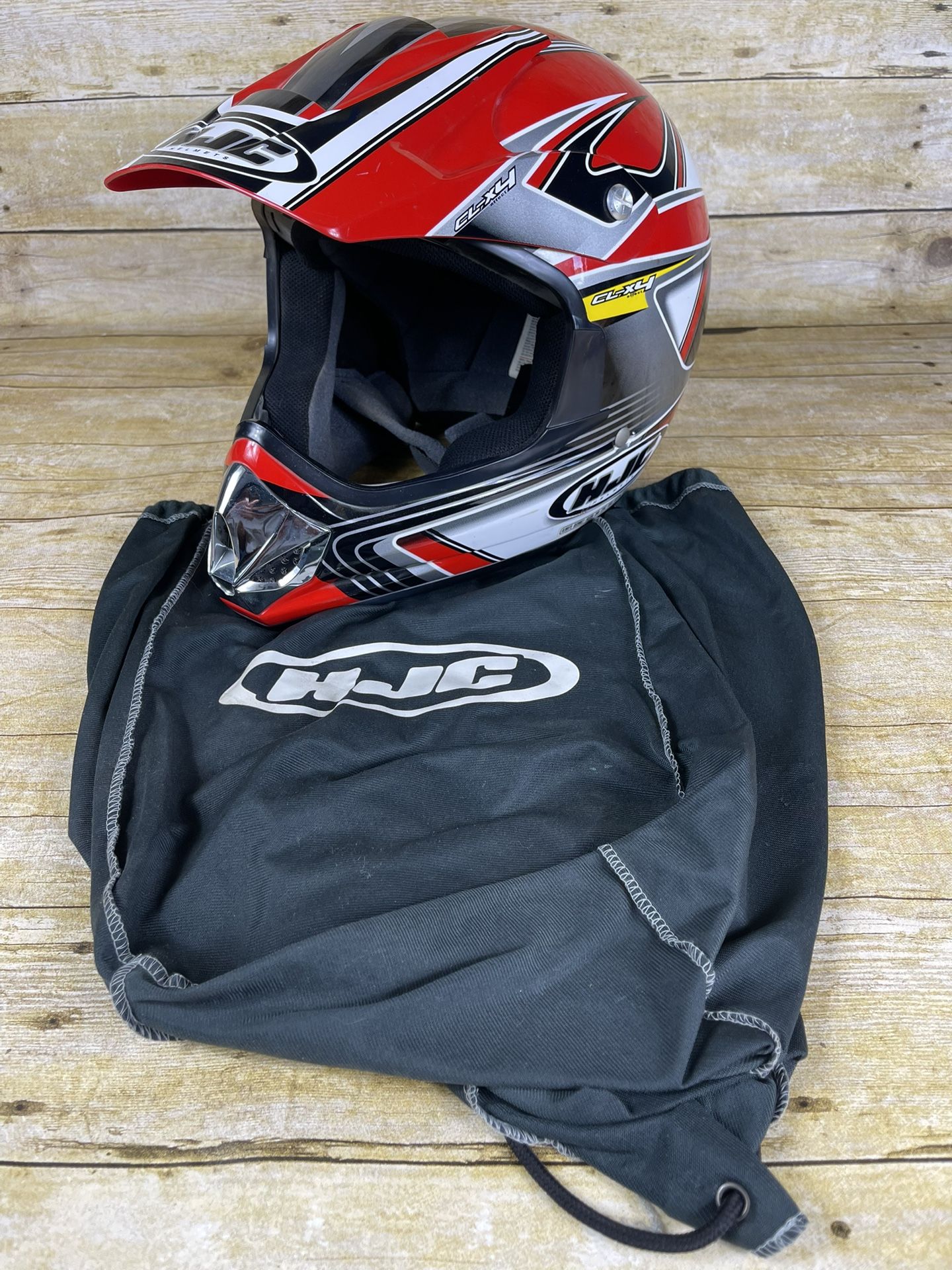 HJC CL-X4 Red White & Black Open Face Motocross Helmet Sz XXL w/ Bag