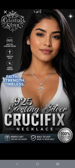 925 Sterling Silver Crucifix Necklace