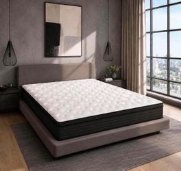 Full Mattress, 10” Hybrid Memory Foam Mattress.