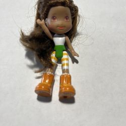 ORANGE BLOSSOM MINI DOLL STRAWBERRY SHORTCAKE 3" VINTAGE 2008 PURSE DOLL TOY FIG