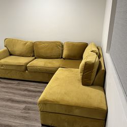 Yellow Mustard Couch Custom From Living Spaces