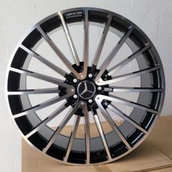 🔥 22x9 / 22x10.5 5x112 Mercedes S550 S560 S580 Gloss Black Machine Face Wheels 🔥