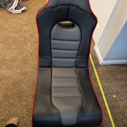 X Rocker Surge Video Gaming Floor Chair with Built-In Wireless Bluetooth Audio, Foldable, Padded Backrest, Faux Leather, 275 lbs Max, Black and Red
