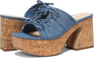 NEW Sam Edelman Dova Indigo Denim Platform Mules - Women’s Size 9.5 NIB