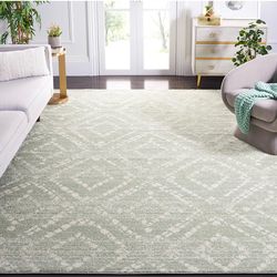 Sage green area rug
