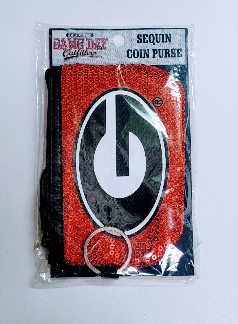 UGA Sequin Coin Purse